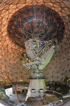 A photo of HUSIR within its radome.