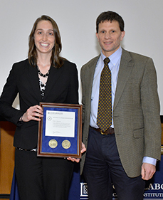 Photo of Laura Kennedy at awards ceremony