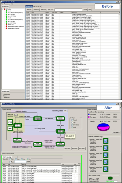 GUI mock up- before & after